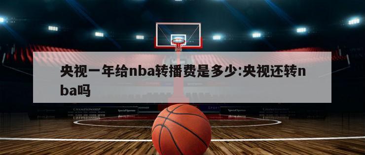 央视一年给nba转播费是多少:央视还转nba吗